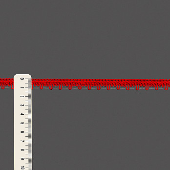 RENDA BICO 1,2cm VERMELHO MAÇÃ 30m