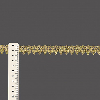 RENDA BICO 1,8cm BEGE/OURO 30m