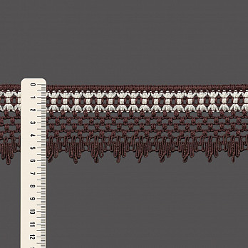 RENDA BICO 6,2cm MARROM/CHAMPAGNE 30m