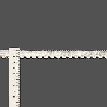 RENDA BICO ONDULADO 1,5cm CRU/MARINHO 30m
