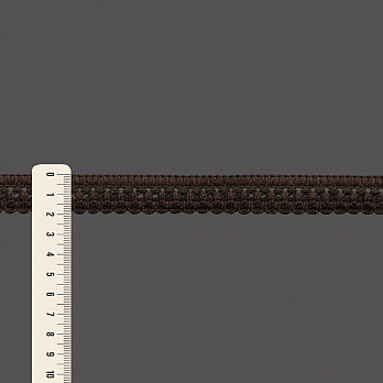 RENDA BICO ONDULADO 2cm MARROM/MARROM ESCURO 50m
