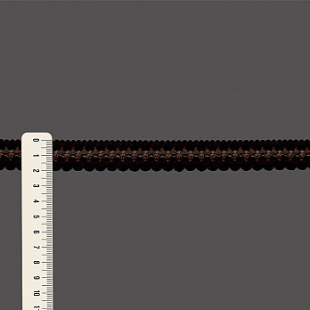RENDA BICO ONDULADO 2cm MARROM MÉDIO/KAKI 50m
