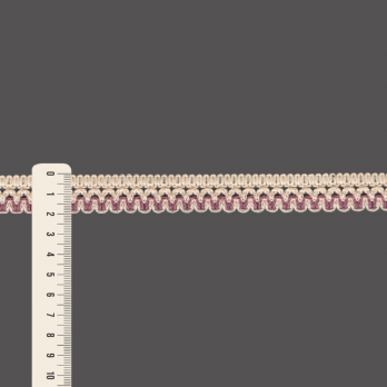 RENDA BICO ONDULADO 2cm PÉROLA ROSADO/ROSE 50m