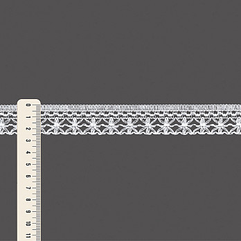 RENDA BICO ONDULADO FLOR 2,5cm BRANCO 30m