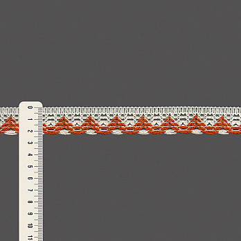 RENDA BICO ONDULADO HADASSA 2,3cm CHAMPAGNE/LARANJA 30m