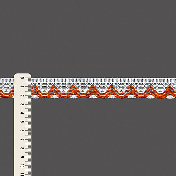 RENDA BICO ONDULADO HADASSA 2,3cm SEM BENEFICIAMENTO/LARANJA 30m