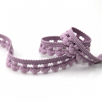 RENDA BICO POMPOM 1,2cm LILÁS 30m