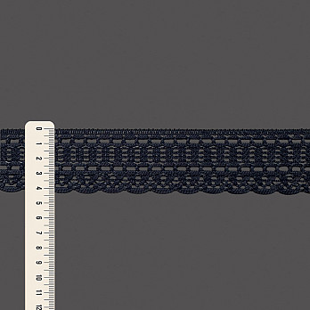 RENDA BOLINHA 4,3cm AZUL MARINHO 30m