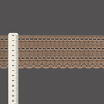 RENDA BOLINHA 6,6cm CAMURÇA CLARO 30m