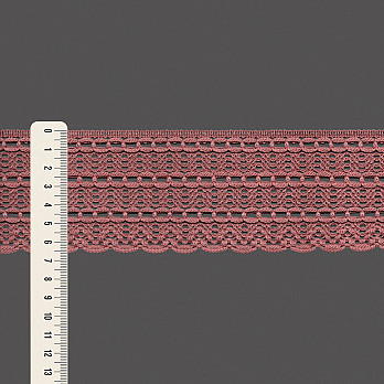 RENDA BOLINHA 6,6cm ROSÉ VELHO 30m