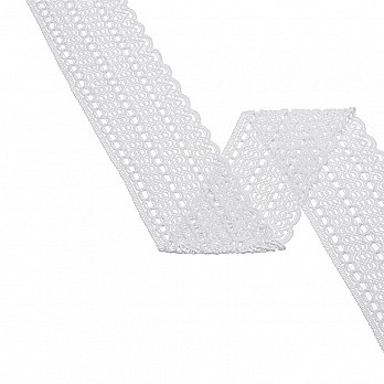 RENDA BOLINHA 7,2cm BRANCO 30m