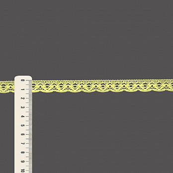 RENDA BOLINHA MÉDIA 1,4cm AMARELO CLARO 30m