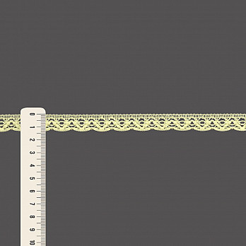 RENDA BOLINHA MÉDIA 1,4cm AMARELO CLARO 50m