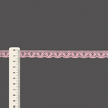 RENDA BOLINHA MÉDIA 1,4cm ROSA CLARO 50m