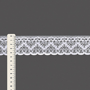 RENDA CORAÇÃO ZIG ZAG CUORE 4,6cm BRANCO 30m