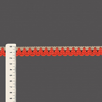 RENDA CROCHÊ BICO 1,7cm CRU/TANGERINA 50m