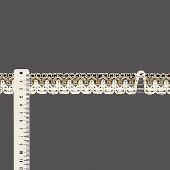 RENDA CROCHÊ FLOR 2,7cm PÉROLA ROSADO/CEVADA/CHAMPAGNE 30m
