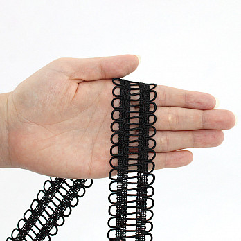 RENDA PALITO DOMINIQUE 3,2cm PRETO 30m