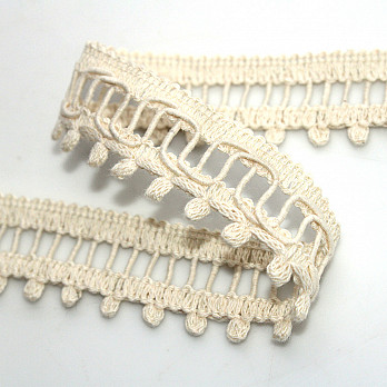 RENDA PALITO POMPOM 2,5cm CRU 30m