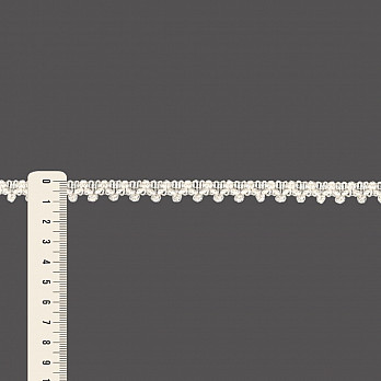 RENDA POMPOM 1,1cm CRU 30m