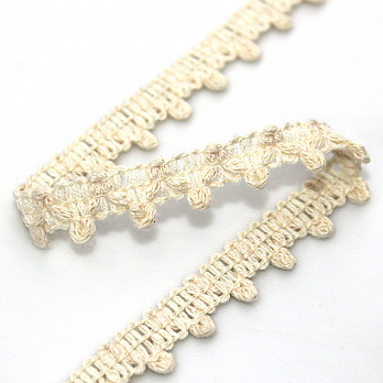 RENDA POMPOM 1,1cm CRU 30m