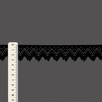 RENDA ZIG ZAG BICO 3,2cm PRETO 30m