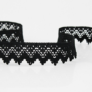 RENDA ZIG ZAG BICO 3,2cm PRETO 30m