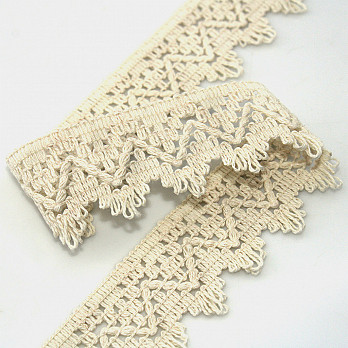 RENDA ZIG ZAG BICO 3,3cm CRU 30m