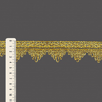 RENDA ZIG ZAG BICO 3,9cm OURO 10m