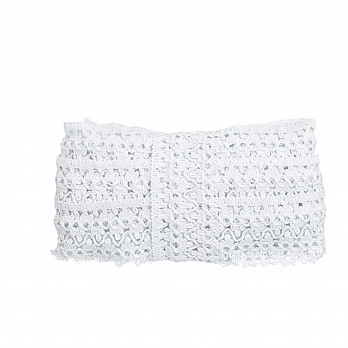 RENDA ZIG ZAG BOLINHA LOLLA 5,2cm BRANCO 10m