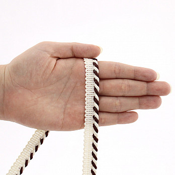 VIVO CORDÃO FINO 1,2cm CHAMPAGNE/MARROM 20m