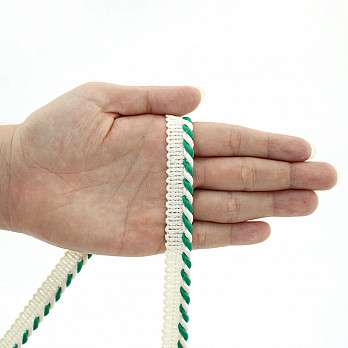 VIVO CORDÃO FINO 1,2cm CHAMPAGNE/VERDE 20m