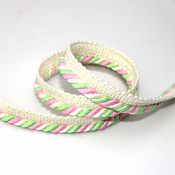 VIVO CORDAO MEDIO 1,1cm CHAMPAGNE/ROSA/VERDE PASTEL 20m