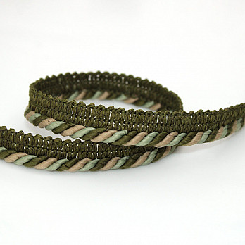 VIVO CORDÃO MÉDIO 1,1cm VERDE MUSGO/MILITAR ENVELHECIDO/AREIA ESCURO 20m